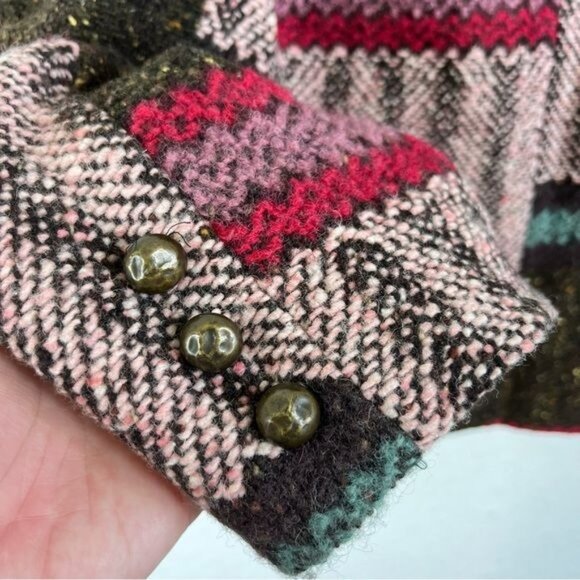 VTG KENZO Wool Striped Oversized Peacoat Jacket Made in France - Picture 3 of 13